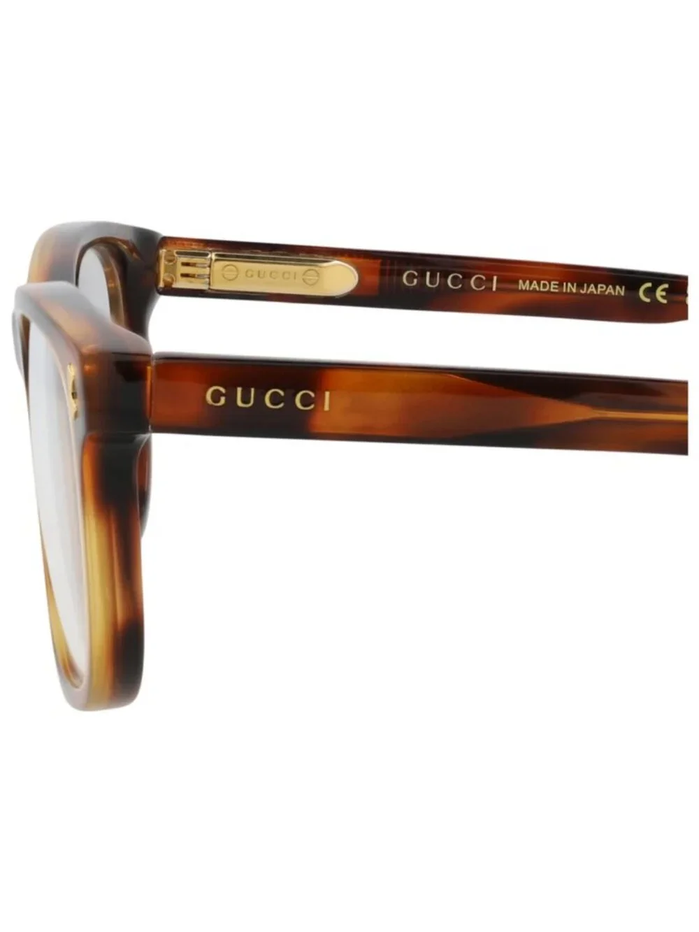 New Gucci Women's Eyeglasses Square Rectangle Acetate Frame Mens Havana Havana